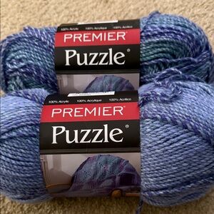 2 Skeins Premier Puzzle yarn in Color Tangram, Bulky, Acrylic
